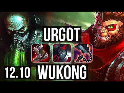 URGOT vs WUKONG (TOP) | 1700+ games, 6/1/3, 1.2M mastery, Dominating | KR Diamond | 12.10