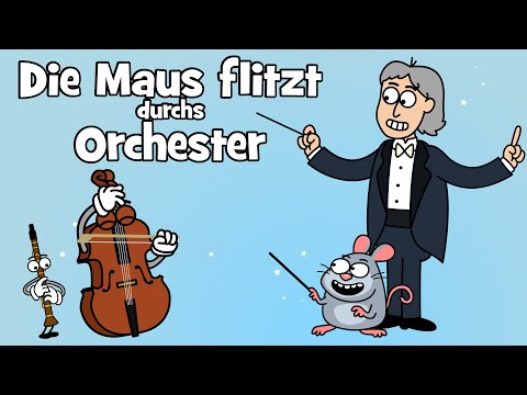 ♪ ♪ Kinderlied Instrumente - Die Maus flitzt durchs Orchester - Hurra Kinderlieder