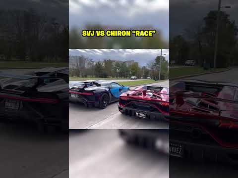 Lamborghini SVJ vs Bugatti Chiron 😱 #svj #chiron #supercars