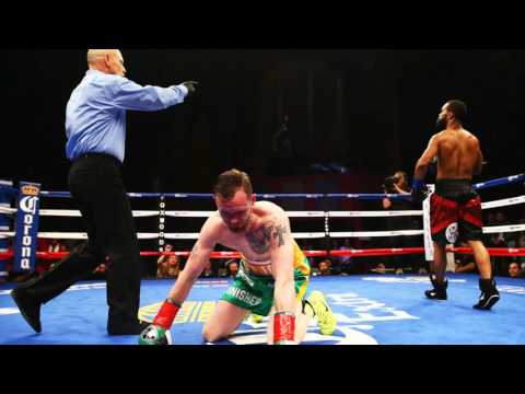 GARY RUSSELL VS PATRICK HYLAND FULL FIGHT 2ND ROUND KO REVIEW NO FOOTAGE