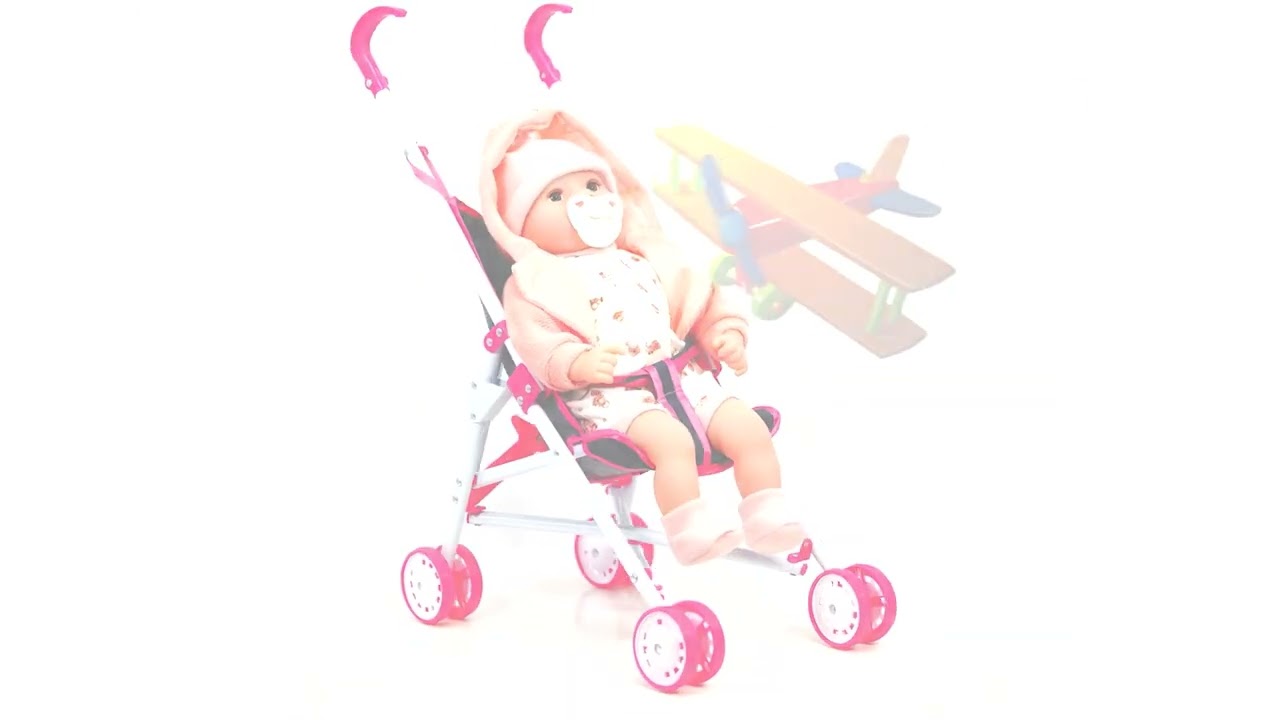 Pink Baby Doll Foldable Stroller