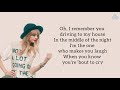 TAYLOR SWIFT You Belong With Me Lyrics