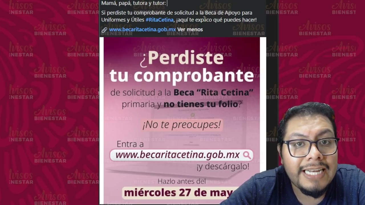 perdiste tu comprobante de solicitud a la Beca #RitaCetina, ¡aquí te explico qué puedes hacer!