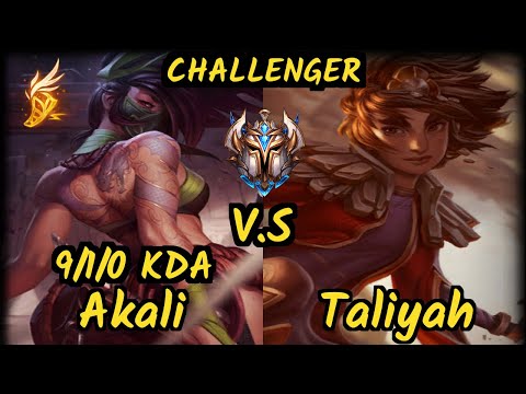 FNC.A MagiFelix (AKALI) vs TALIYAH - 9/1/0 KDA MID CHALLENGER GAMEPLAY - EUW v9.7