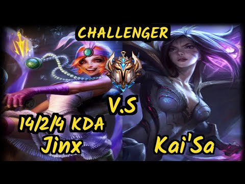 Attila (JINX) vs KAI'SA - 14/2/4 KDA BOTTOM ADC CHALLENGER GAMEPLAY - EUW