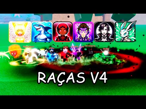 QUAL RAÇA V4 É A MAIS FORTE? Olimpiadas Blox Fruits