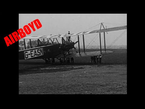 From London To Paris By Air ca. 1922 • Handley Page Type O (Silent Film)