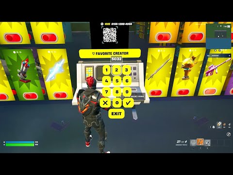 ALL SECRETS CODE 1V1 WITH EVERY GUN  6155-1398-4059 Fortnite