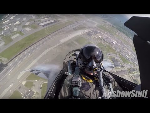 Arctic Aggressor F-16 Cockpit Cam - PACAF Demo Team - Arctic Thunder 2018