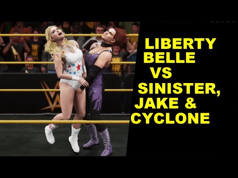 GLOW 1985 Liberty Belle vs Sinister & Cyclone & Jake Wyatt - 3 on 1