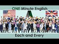 ONE MINUTE ENGLISH: Learn How to Use EACH and EVERY