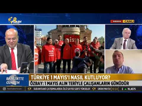 Genel Başkanımız Kadem Özbay, bugün Flash Haber Tv`de Fatih Ertürk`ün hazırlayıp sunduğu Başkentte Gündem programının canlı yayın konuğu oldu. Genel Başkanımız 1 Mayıs Birlik Mücadele ve Dayanışma gününün tarihsel sürecini ve 1 Mayıs`ta Taksim Meydan