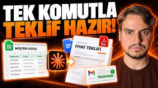 Claude ile Otomatik Teklif Sistemi Kurdum (Google Docs + Sheets + Gmail)