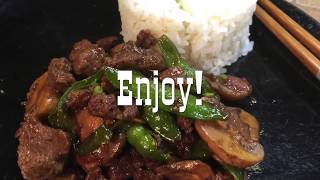 Big Daddy Jay's Beef Mushroom and Snap Peas