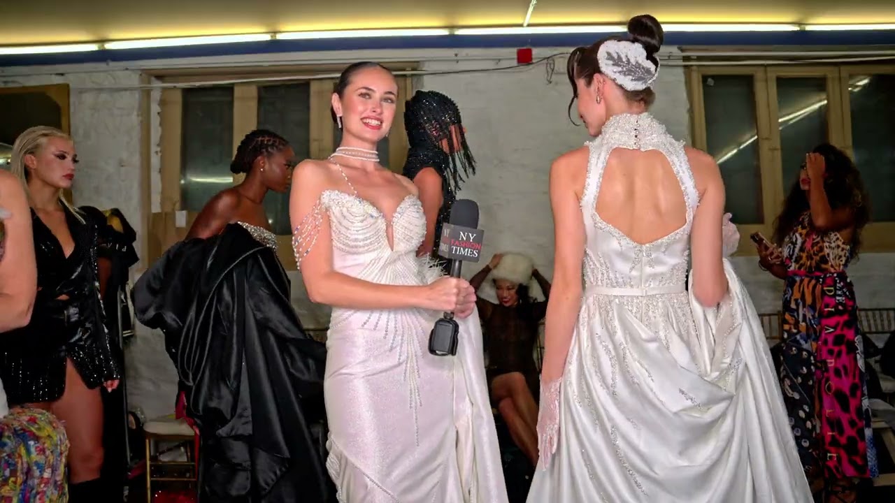 Models Theresa and Payton walk for Designer Idol Jose @ArtHeartsFashion NYFW