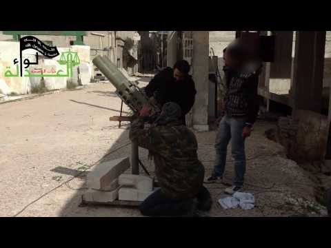 استهداف لواء العدالة بصواريخ كاتيوشا مواقع قوات النظام في جبل قاسيون في مدينة دمشق