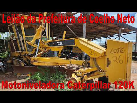 Leilão da Prefeitura de Coelho Neto/MA: Motoniveladora Caterpillar 120K, ano 2013 - lote 26