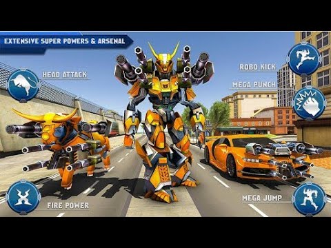 Snow excavator robot car game-Android gameplay