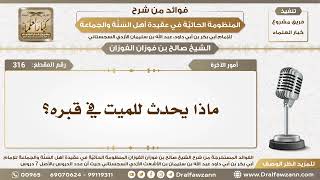 316 - ماذا يحدث للميت في قبره؟ - الشيخ صالح الفوزان image