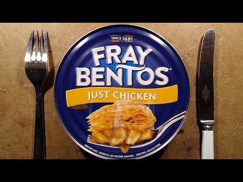 Inside a Fray Bentos chicken pie