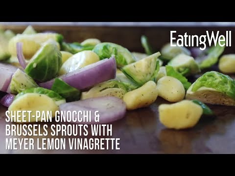 Roasted Gnocchi & Brussels Sprouts with Meyer Lemon Vinaigrette