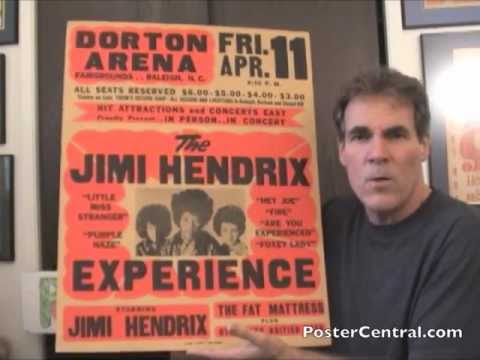 Jimi Hendrix Experience Concert Poster 1969 Dorton Arena Raleigh, NC