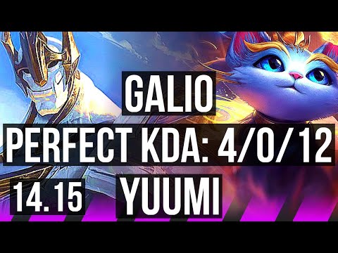 GALIO & Jhin vs YUUMI & Zeri (SUP) | 4/0/12, 66% winrate | EUW Master | 14.15