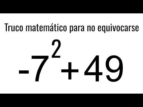 POTENCIAS CON SIGNO NEGATIVO. Operación aritmética problemática