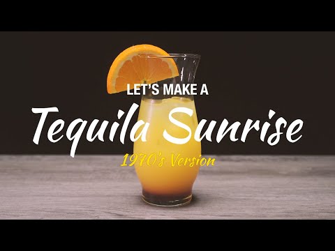 Tequila Sunrise Cocktail (70’s Version) - Drink Recipe