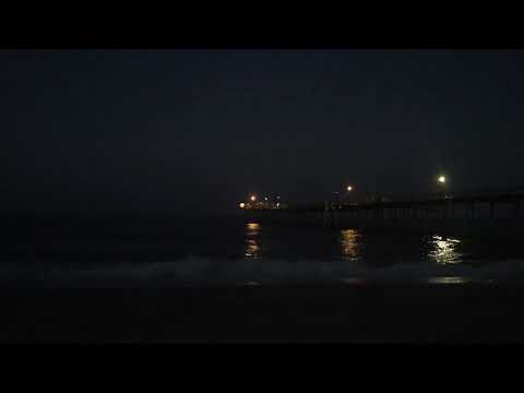 8-26-18 Full Moon Rise Over Avon Fishing Pier in Avon NC
