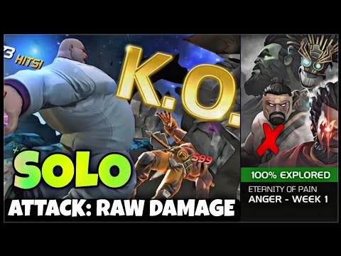 Kingpin solos Eternity of Pain Hercules (Unli-belly flops) - Attack: Raw Damage | MCOC
