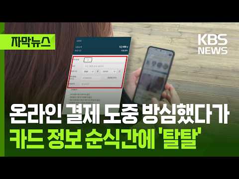 [자막뉴스] 온라인 결제 도중 방심했다가 카드 정보 순식간에 '탈탈' / KBS 2026.07.05.