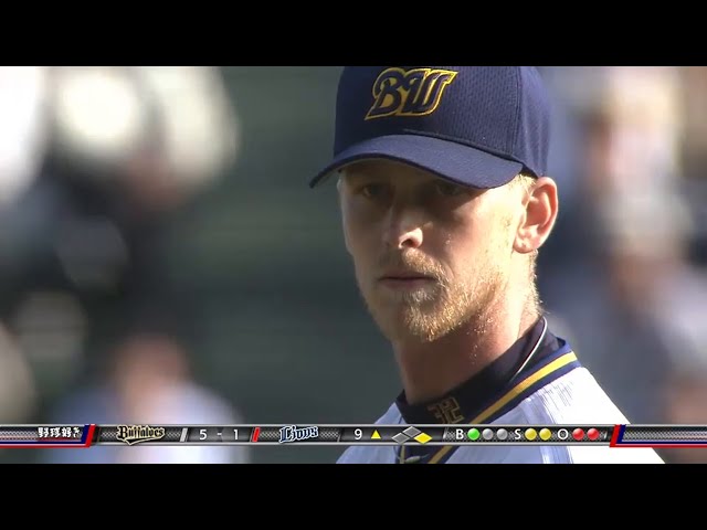 【9回表】バファローズ・ディクソン完投勝利 最後は空振り三振で決めた!! 2015/4/18 Bs-L