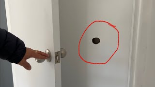 How I repaired a door knob hole in my plasterboard wall
