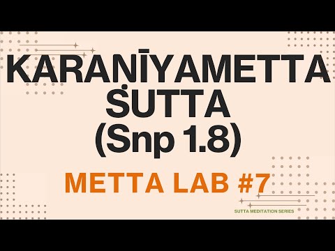 #07 Metta Lab @SuttaMeditationSeries — Karaniyametta Sutta (final)