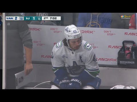 Quinn Hughes 🚫 Unsportsmanlike Conduct 🚫 Against Sharks