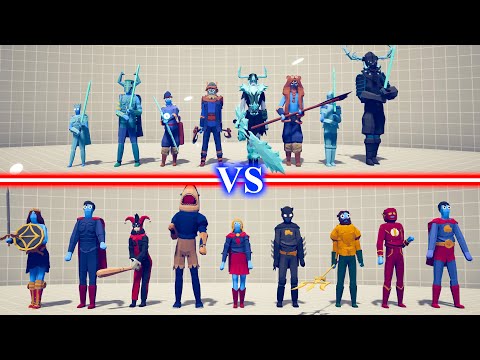 ICE TEAM vs DC COMICS TEAM - Totally Accurate Battle Simulator TABS