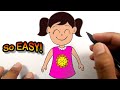 How to draw a girl easy | Simple Drawing | How to draw easy girl