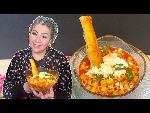 Sopa de Fideo con Tacos de Pollo 🍲 | Receta Mexicana Completa y Deliciosa🌮