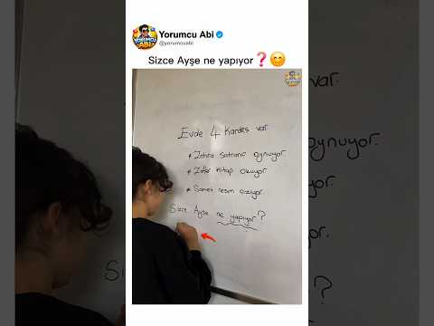 🤔 Sizce Ayşe Ne Yapıyor❓️😊 #shorts