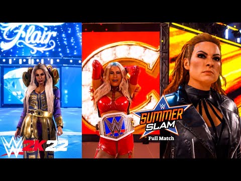 FULL MATCH: Carmella vs. Flair vs. Lynch – SmackDown Women’s Title Match: SummerSlam | WWE2K22