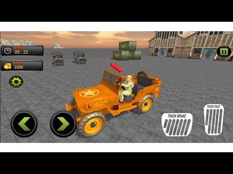 US Army Cargo Transporter:Truck Driving Games - Take the commander by jeep Car | Android Gameplay