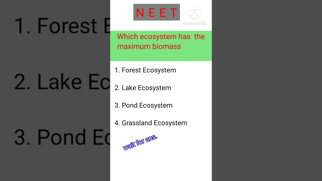 NEET Preparation #mcq question#objective question#Objective biology#mcq biology#ecosystem