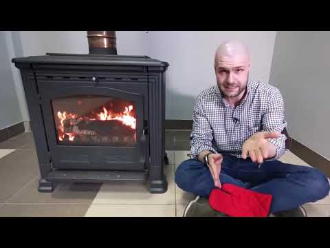 Чугунная печь для отопления дома Plamen TENA. Новая версия с верхним и задним подключением дымохода