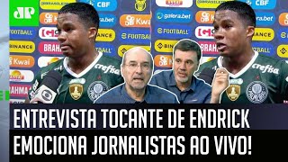 ‘Que coisa linda! O Endrick é…’: Jornalistas se emocionam ao vivo com entrevista no Palmeiras