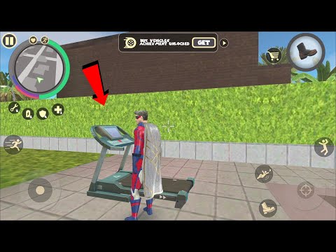 Rope Hero: Vice Town (Superhero on Treadmill) Rope Hero Sweating in the gym - Android Gameplay HD