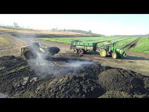 Greensill Farming - Mill Mud Spreading ( ft,JD 8370r, 8295r, Bunning spreader, Cat 962m)