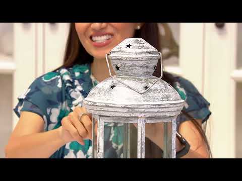Sister Road by JG 21" Galvanized Stars Hollow Lantern on QVC