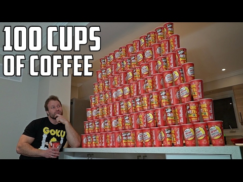 100 CUPS OF COFFEE ROLL UP EXPERIMENT!