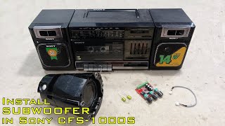 Video thumbnail for Install SUBWOOFER in Sony CFS-1000S by TE